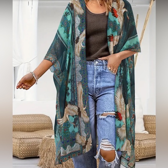 Boho crane top - Picture 2 of 5